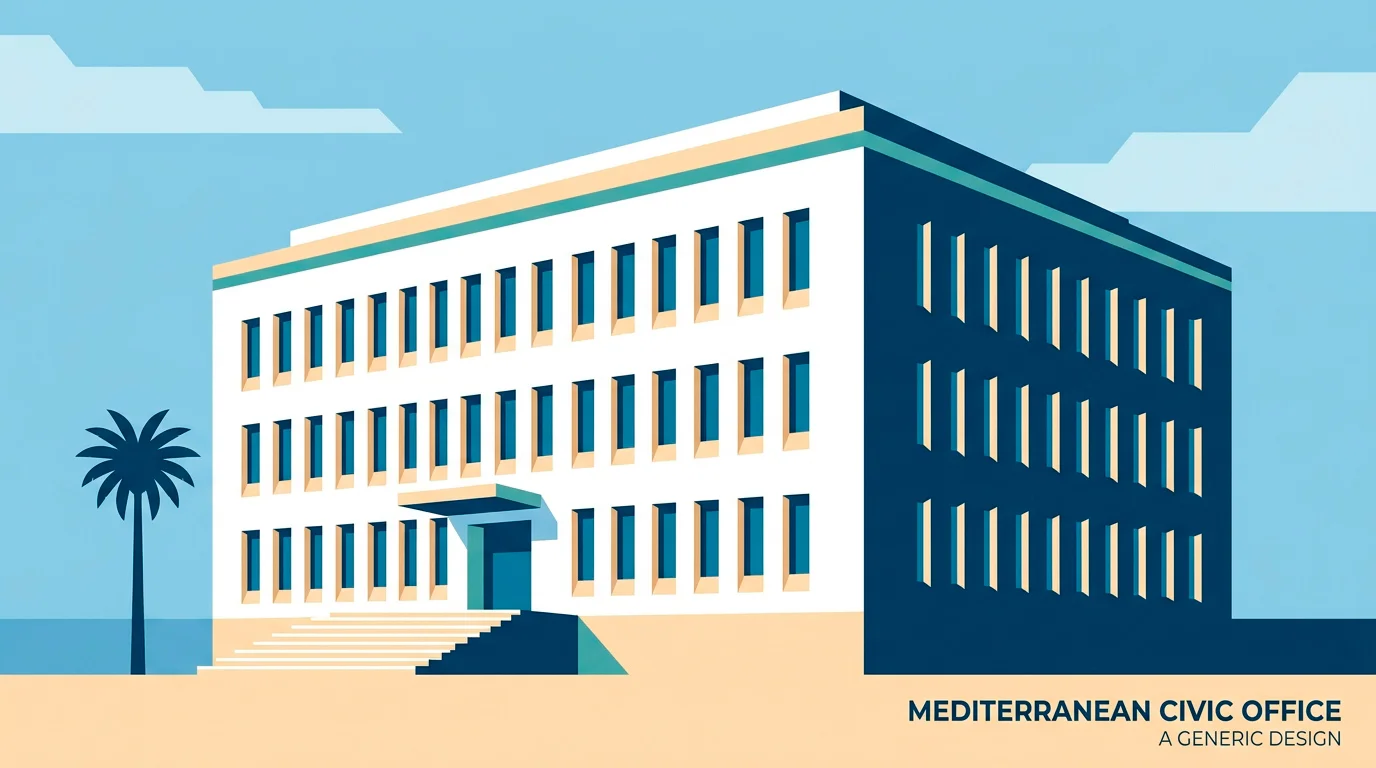 Stylised illustration of a regulator building on Malta evoking the Malta Gaming Authority offices, presented in editorial colour