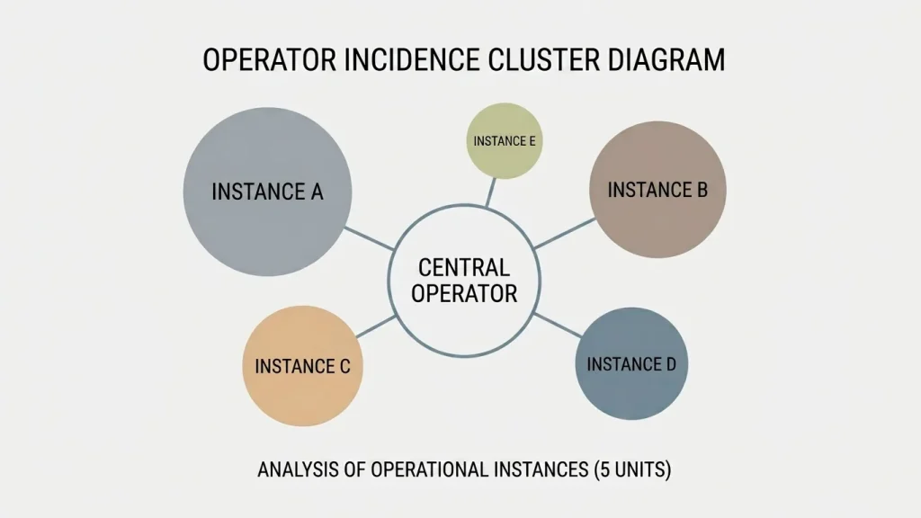Cluster diagram illustrating five recurring complaint categories at offshore casinos with relative incidence circles